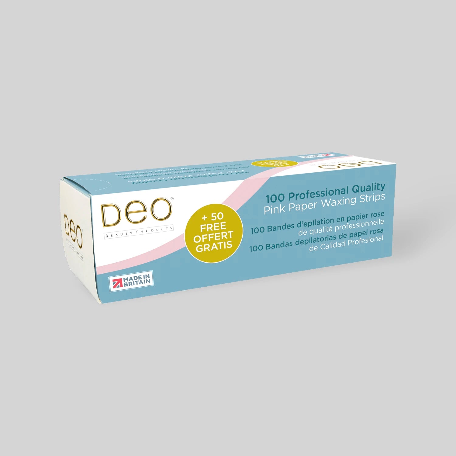 Deo Pink Paper Waxing Strips - 3.5" x 9"