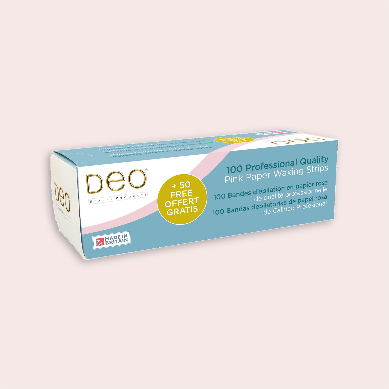 Deo Pink Paper Waxing Strips - 3.5" x 9"